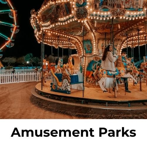Amusement parks with rides and entertainment in India