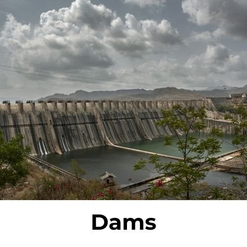 Major dams and water reservoirs in India