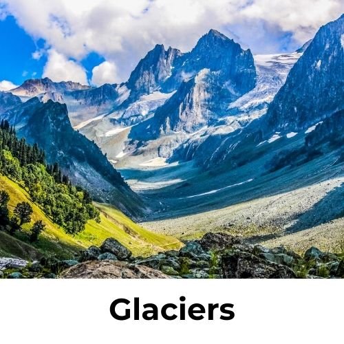 Glacial regions and icy terrains in India