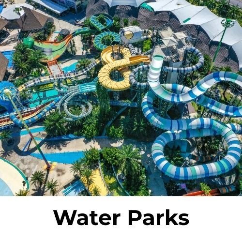 Water parks with slides and pools in India
